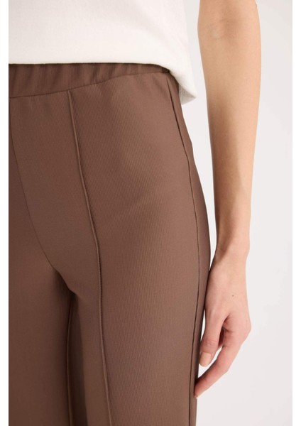 İspanyol Paça Yüksek Bel Pantolon Tayt X3148AZ24AU