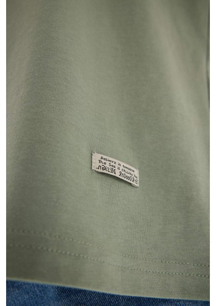 %100 Pamuk Boxy Fit Bisiklet Yaka Basic Düz Atlet C7205AX25SM