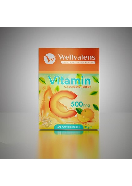 Vitamin C 500 Mg Çiğnenebilir Tablet - Güçlü Antioksidan ve Bağışıklık Desteği