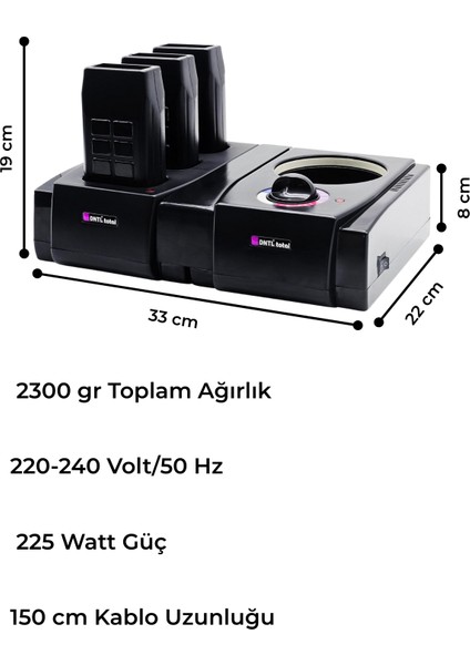 Dntl Total Trio Serisi 3+1 Sir Ağda Makinesi modelleri