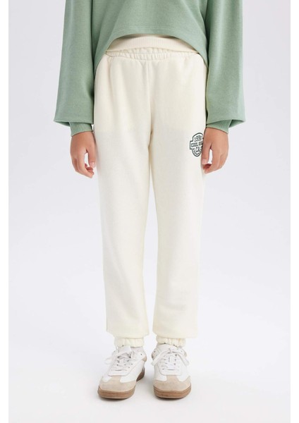Kız Çocuk Beli Paçası Lastikli Baskılı Jogger Eşofman Altı E1791A825SP