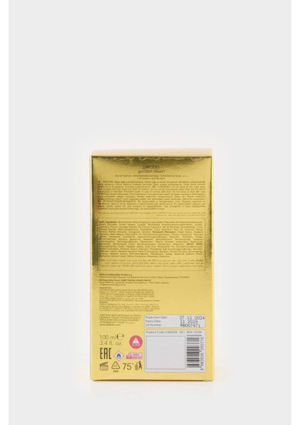 Kadın Defacto Golden Dawn Aromatik 100 ml Parfüm E3693AXNS