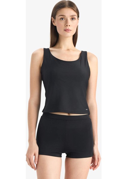 U Yaka Astarlı Pedli Bikini Üstü D9380AX25HS