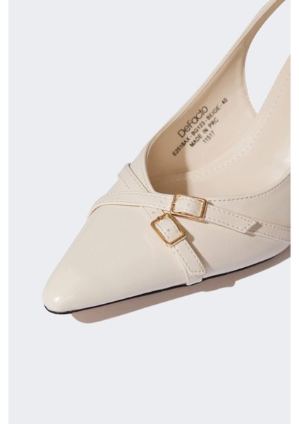 Kadın Yüksek Taban Suni Deri Topuklu Sandalet E2518AX25SM