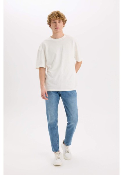 Slim Tapered Fit Dar Kalıp Normal Bel Daralan Paça Jean Pantolon D8745AX25SP