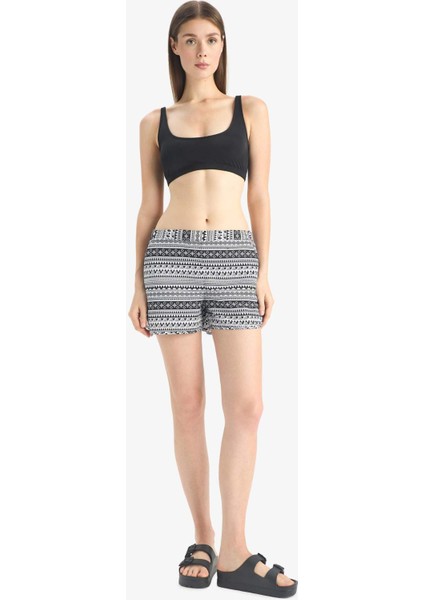 Etnik Desenli Deniz Şortu-Fall in Love T5232AZ25SM