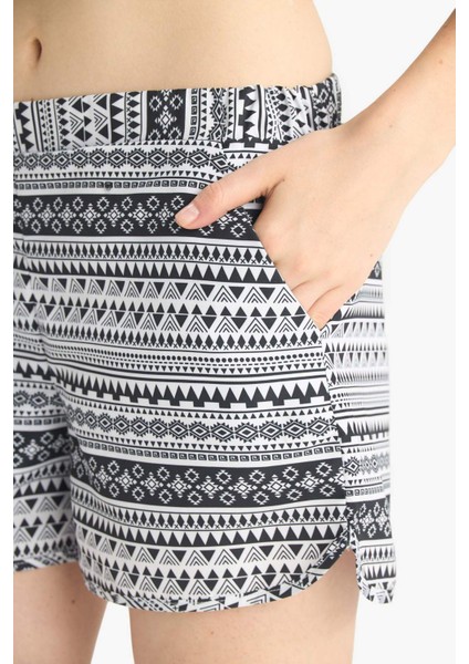 Etnik Desenli Deniz Şortu-Fall in Love T5232AZ25SM