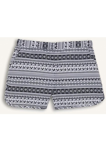 Etnik Desenli Deniz Şortu-Fall in Love T5232AZ25SM