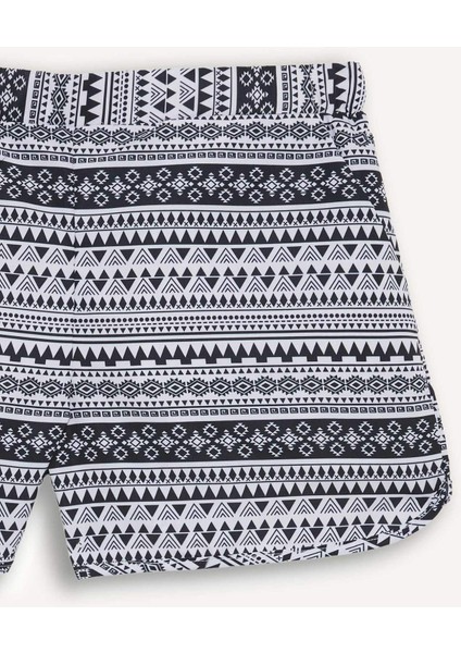 Etnik Desenli Deniz Şortu-Fall in Love T5232AZ25SM