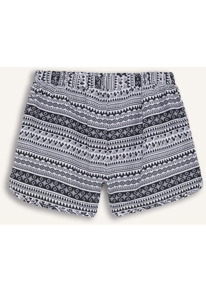 Etnik Desenli Deniz Şortu-Fall in Love T5232AZ25SM