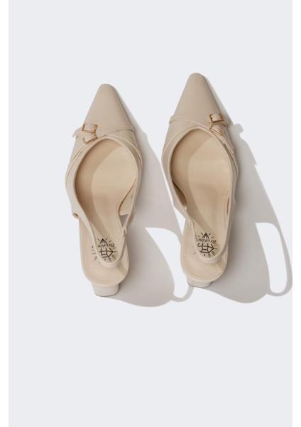 Kadın Yüksek Taban Suni Deri Topuklu Sandalet E2518AX25SM