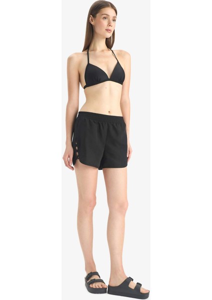 Regular Fit Deniz Şortu-Fall in Love B7210AX25SM