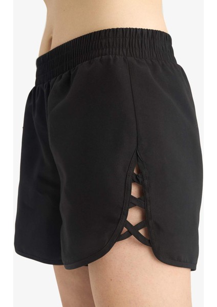 Regular Fit Deniz Şortu-Fall in Love B7210AX25SM