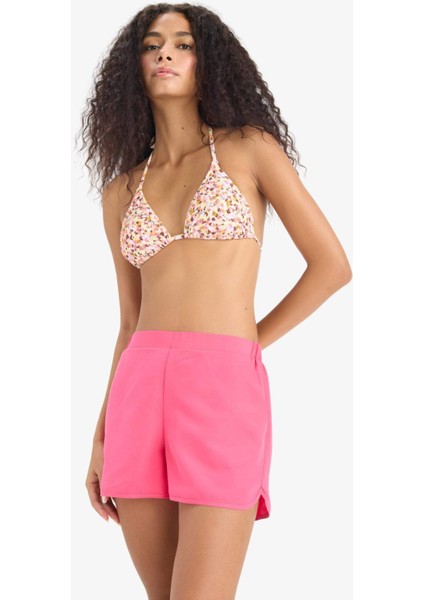 Regular Fit Deniz Şortu-Fall in Love T5639AZ25SM