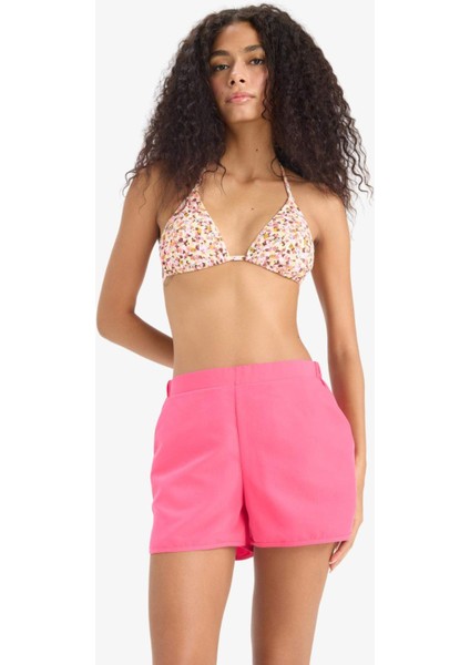 Regular Fit Deniz Şortu-Fall in Love T5639AZ25SM