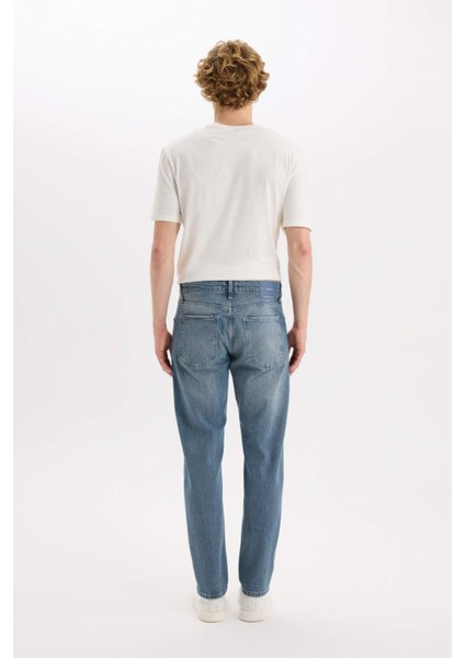 Slim Tapered Fit Dar Kalıp Normal Bel Daralan Paça Jean Pantolon E3336AX25SP