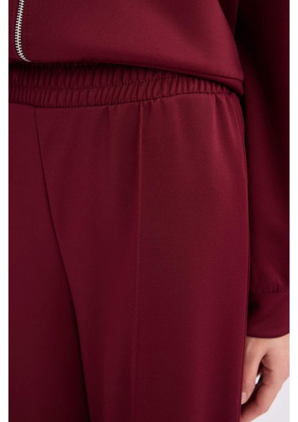 Wide Leg Geniş Bol Paça Eşofman Altı Basic Düz Beli Lastikli Bağcıklı E3953AX24WN