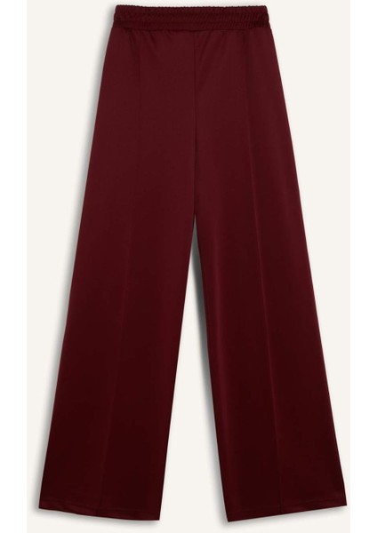 Wide Leg Geniş Bol Paça Eşofman Altı Basic Düz Beli Lastikli Bağcıklı E3953AX24WN