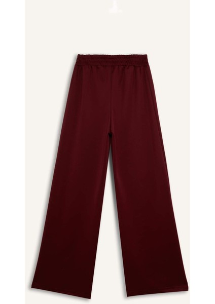 Wide Leg Geniş Bol Paça Eşofman Altı Basic Düz Beli Lastikli Bağcıklı E3953AX24WN