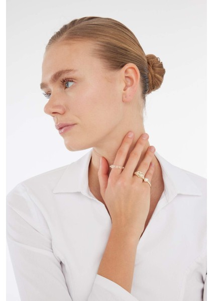 Kadın 3'lü Gold Yüzük E3049AXNS