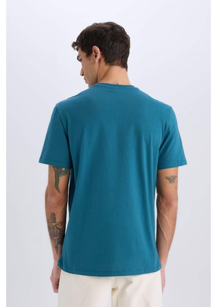 %100 Pamuk New Regular Fit Bisiklet Yaka Basic Düz Kısa Kollu Tişört V7699AZ25SP