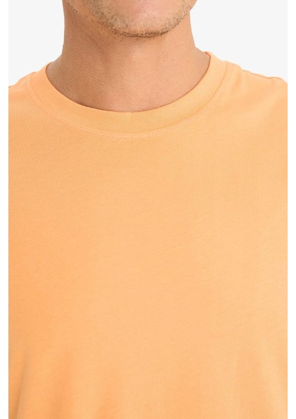 %100 Pamuk New Regular Fit Bisiklet Yaka Basic Düz Kısa Kollu Tişört V7699AZ25SP