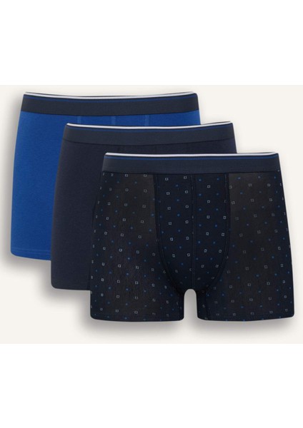 Regular Fit Baskılı 3'lü Boxer D9877AX25SM
