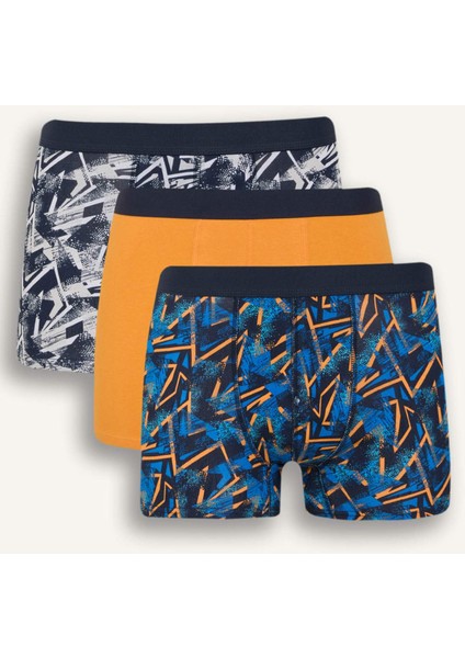 Regular Fit Baskılı 3'lü Boxer D9875AX25SP