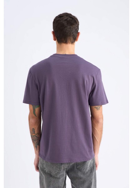 %100 Pamuk New Regular Fit Bisiklet Yaka Basic Düz Kısa Kollu Tişört V7699AZ25SP