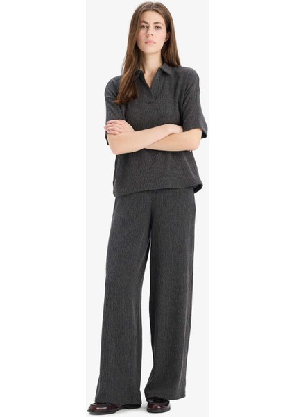 Wide Leg Geniş Paça Bürümcük Pantolon E3232AX25SP