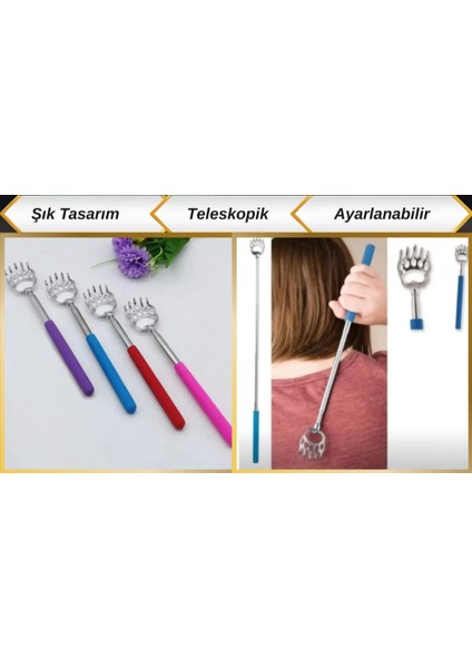 Teleskopik Sırt Kaşıma Aparatı, Metal, Rahat ve Pratik Kullanım fırsatları