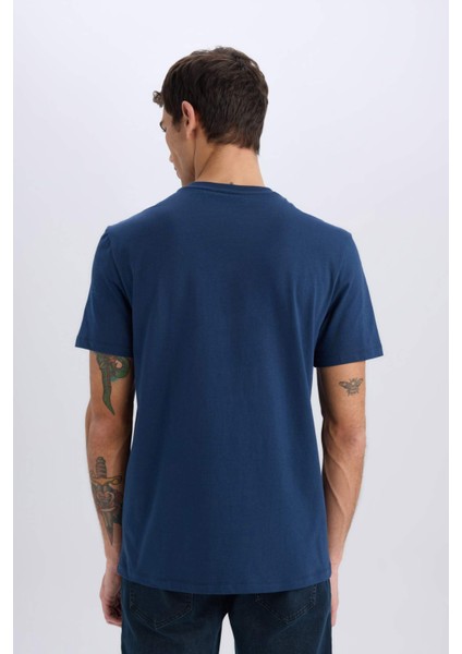 %100 Pamuk New Regular Fit Bisiklet Yaka Basic Düz Kısa Kollu Tişört V7699AZ25SP