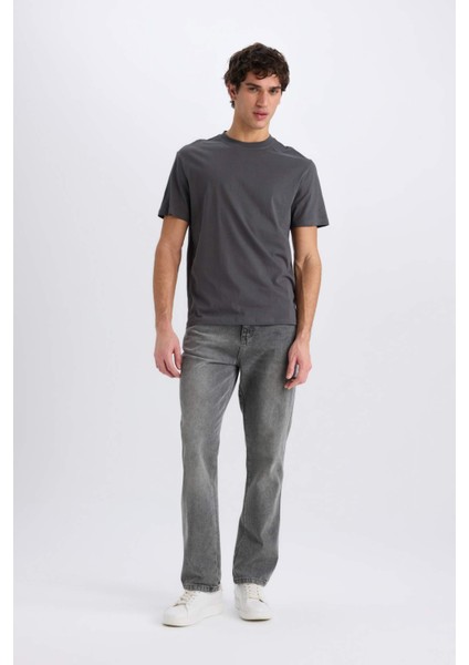 %100 Pamuk New Regular Fit Bisiklet Yaka Basic Düz Kısa Kollu Tişört V7699AZ25SP