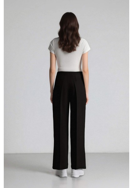 Wide Leg Kumaş Pantolon Normal Bel Geniş Cepli Pensli Bol Paça E2470AX24WN