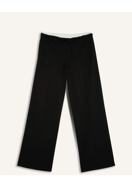 Wide Leg Kumaş Pantolon Normal Bel Geniş Cepli Pensli Bol Paça E2470AX24WN