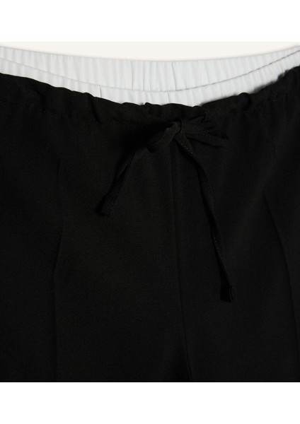 Wide Leg Kumaş Pantolon Normal Bel Geniş Cepli Pensli Bol Paça E2470AX24WN