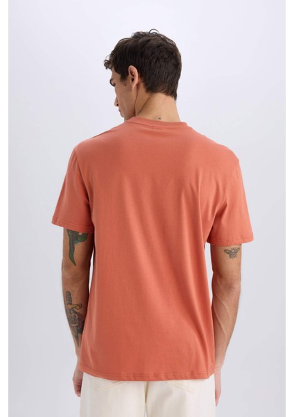 %100 Pamuk New Regular Fit Bisiklet Yaka Basic Düz Kısa Kollu Tişört V7699AZ25SP