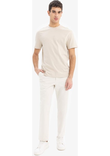 %100 Pamuk New Regular Fit Bisiklet Yaka Basic Düz Kısa Kollu Tişört V7699AZ25SP