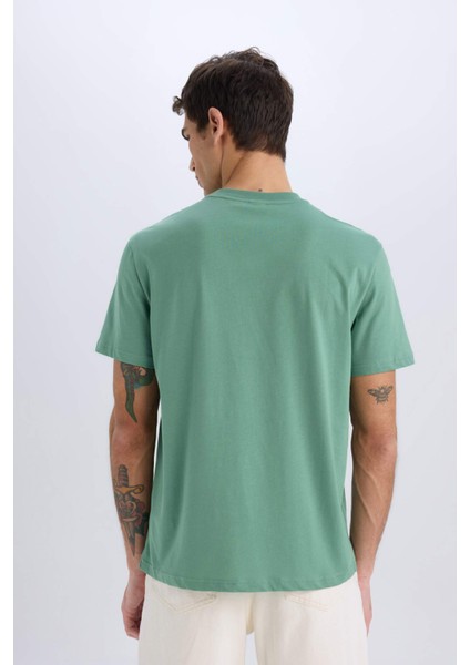 %100 Pamuk New Regular Fit Bisiklet Yaka Basic Düz Kısa Kollu Tişört V7699AZ25SP