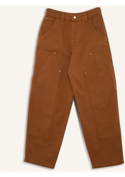 Baggy Fit Gabardin Pantolon Cepli Normal Bel E4028AX25SP