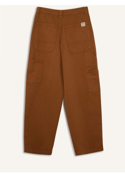 Baggy Fit Gabardin Pantolon Cepli Normal Bel E4028AX25SP