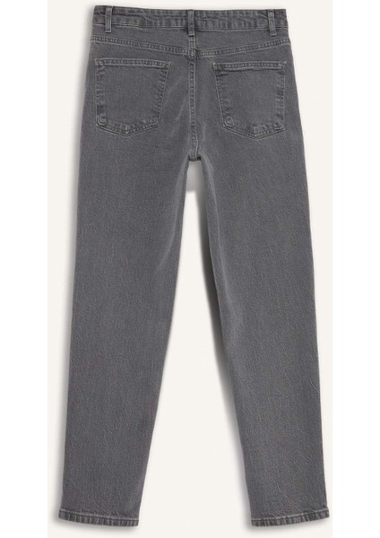 Lina Comfort Mom Yüksek Bel Bilek Boy Jean Yıkamalı Pantolon E3438AXNS