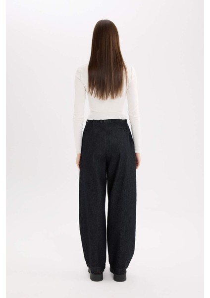 Baggy Fit Yüksek Bel Uzun Jean Pantolon E2966AX25SP