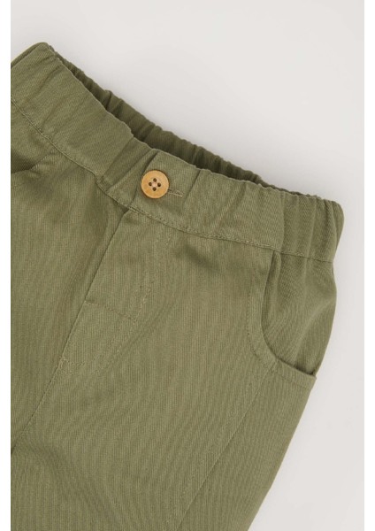 Erkek Bebek Beli Lastikli Düz Paça Gabardin Pantolon A8429A525SP