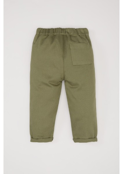 Erkek Bebek Beli Lastikli Düz Paça Gabardin Pantolon A8429A525SP