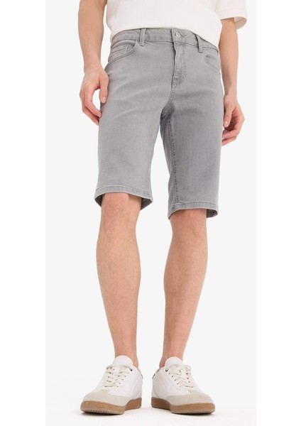 Slim Fit Dar Kesim Jean Bermuda Şort A4802AX25SM