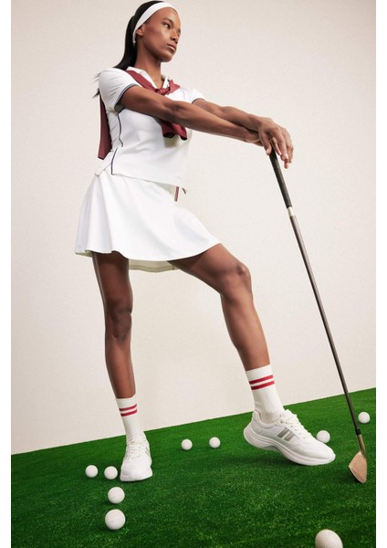 Fit Standart Fit Pileli İçi Taytlı Mini Tenis Eteği