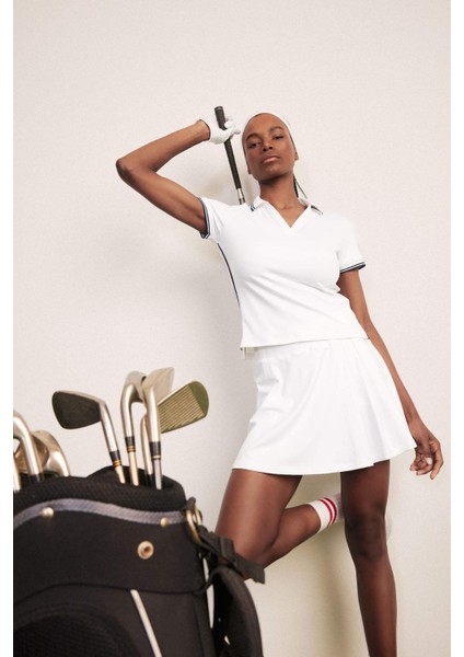 Fit Standart Fit Pileli İçi Taytlı Mini Tenis Eteği