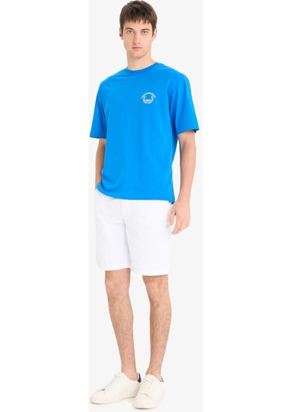 %100 Pamuk Regular Fit Bermuda Şort