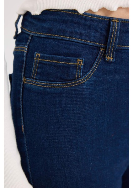 Jegging Yüksek Bel Bilek Boy Dar Paça Basic Düz Jean Pantolon B7498AX25SP